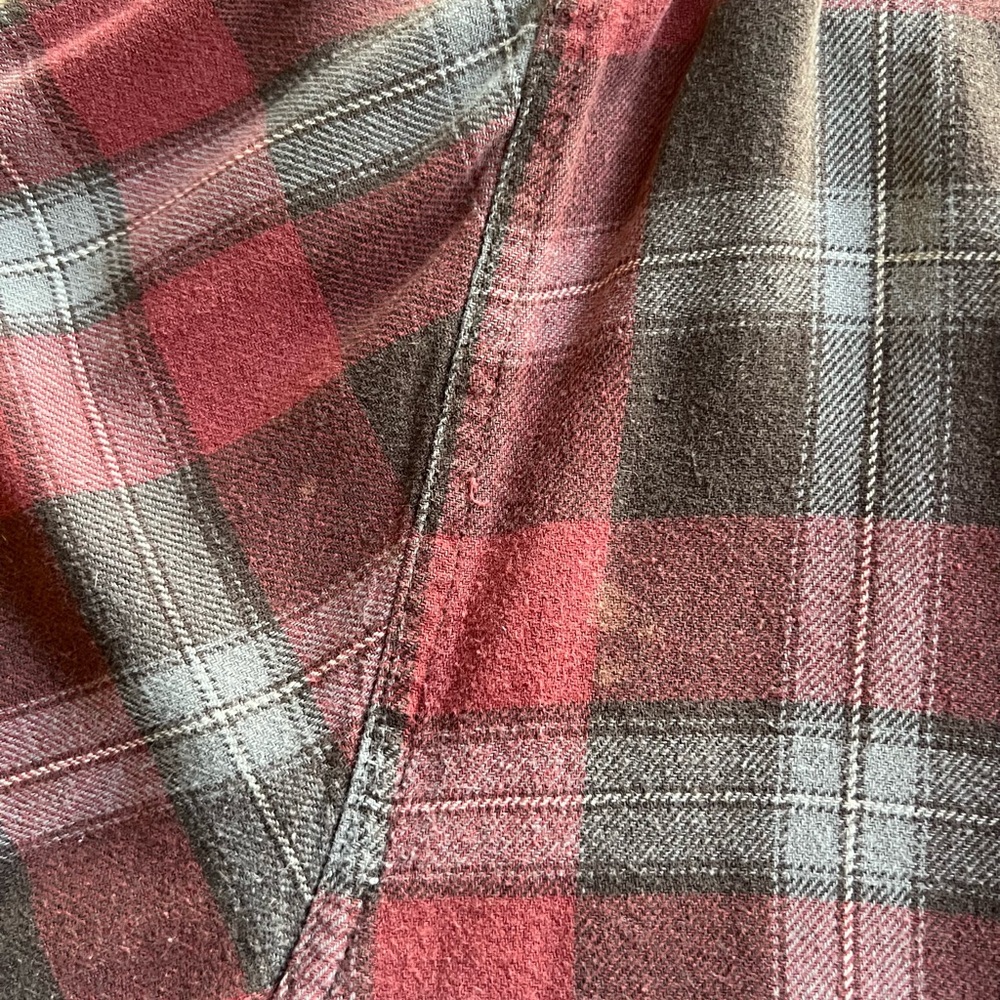 Lake Michigan Upcycled Flannel Plaid Button Down Shirt New Buffalo Beach Mens XL - Picture 14 of 15
